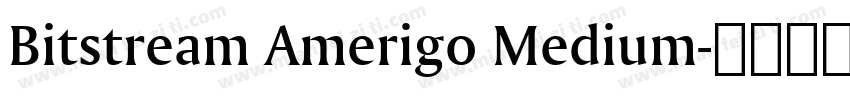 Bitstream Amerigo Medium字体转换